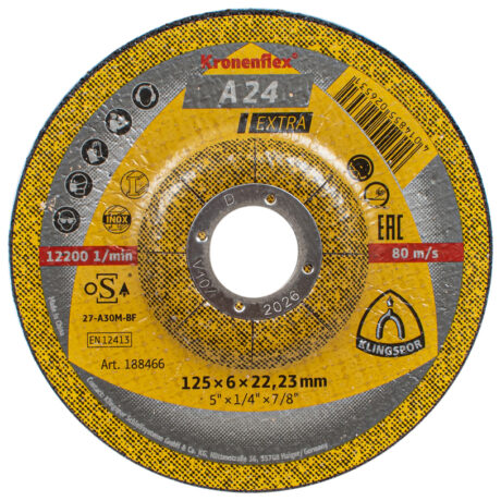 Klingspor A 24 Extra – Disco de Rebarbar 115 x 6 x 22,23 mm