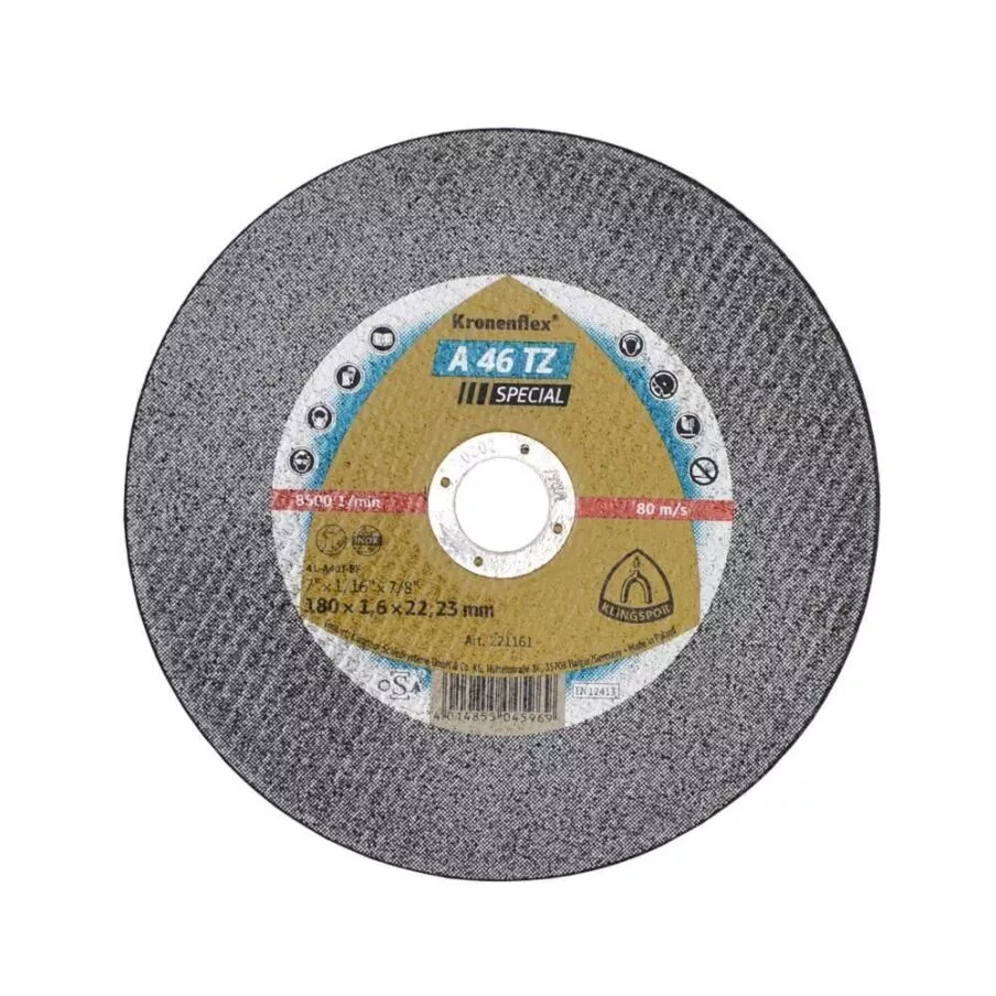 Klingspor A 46 TZ Special – Disco de Corte 180 x 1,6 x 22,23 mm