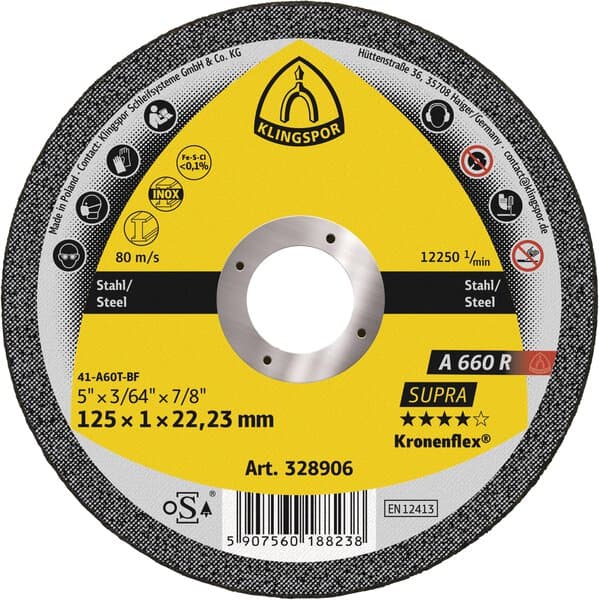 Klingspor – Cx 10 Disco de Corte 125X1 A60 Tz Special